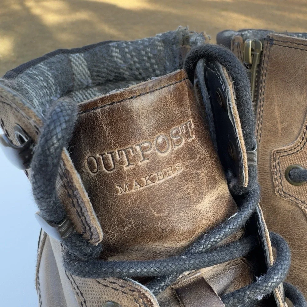 Outpost Maker Boots Men's Size 12‎ Espresso Lucas Leather Brown Lace up Flannel